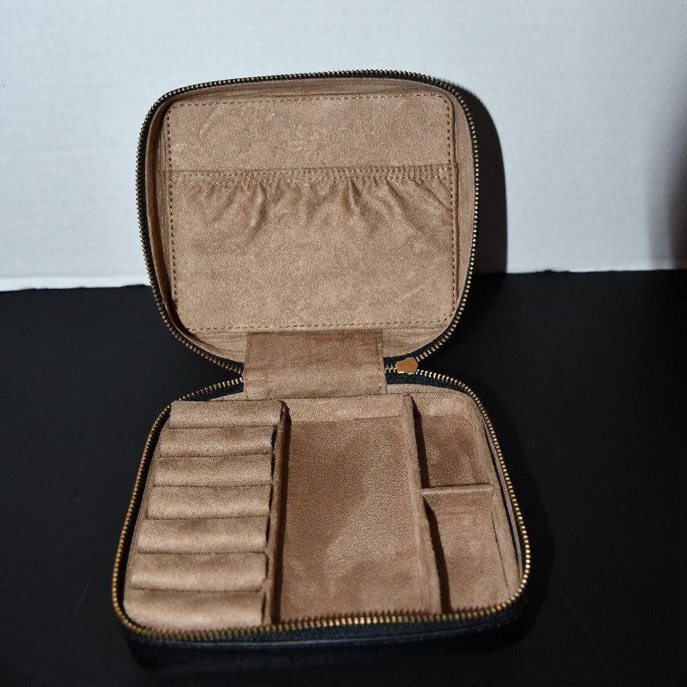 Antonio Melani XL Jewelry Case in Black Leather #F12AM440020 NWT